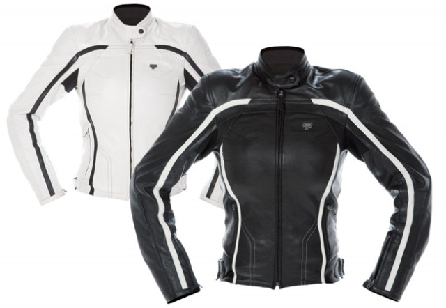 chaqueta de moto para mujer de cuero