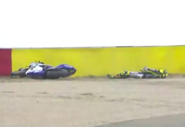 MotoGP Aragon Valentino Rossi caida