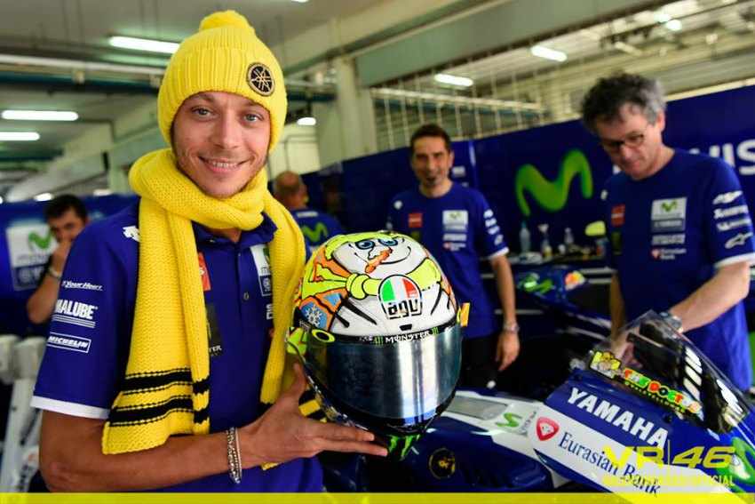 Casco de Valentino Rossi 2016 Winter Test MotoGP