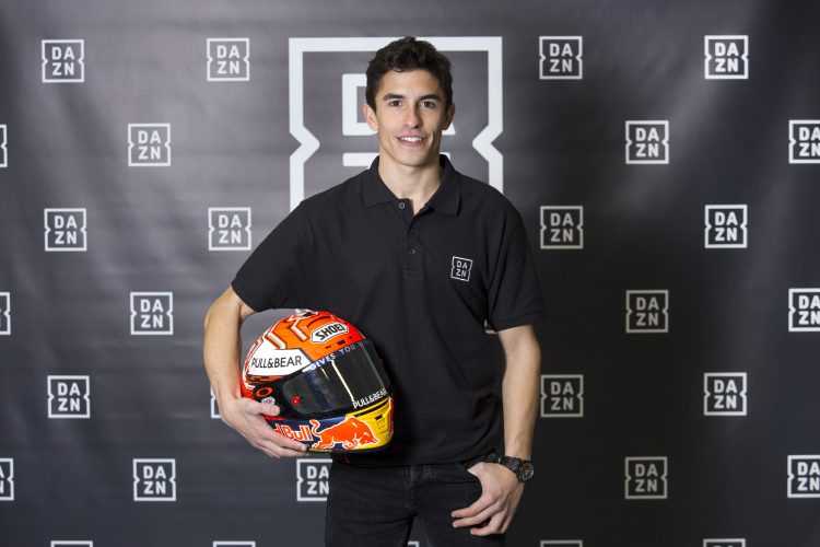El piloto de MotoGP, Marc Marquez embajador de DAZN en España