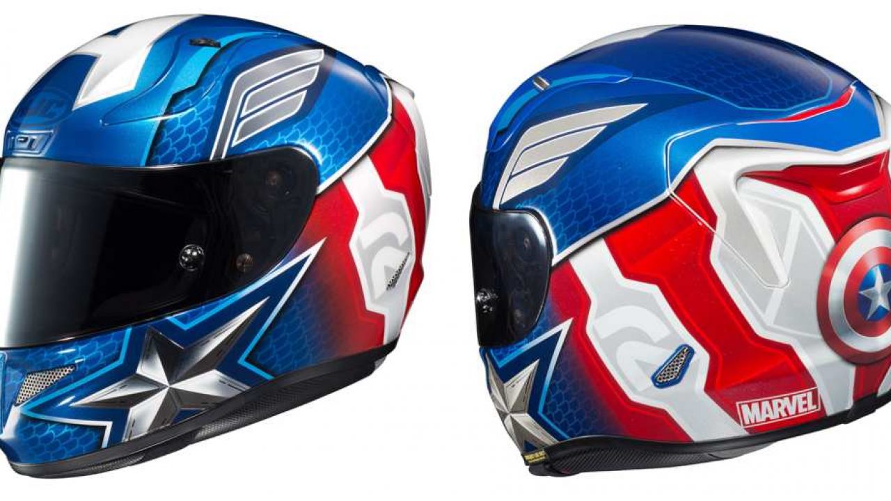 Capitán América Casco Moto Marvel Casco Edge Marvel Casco Integral