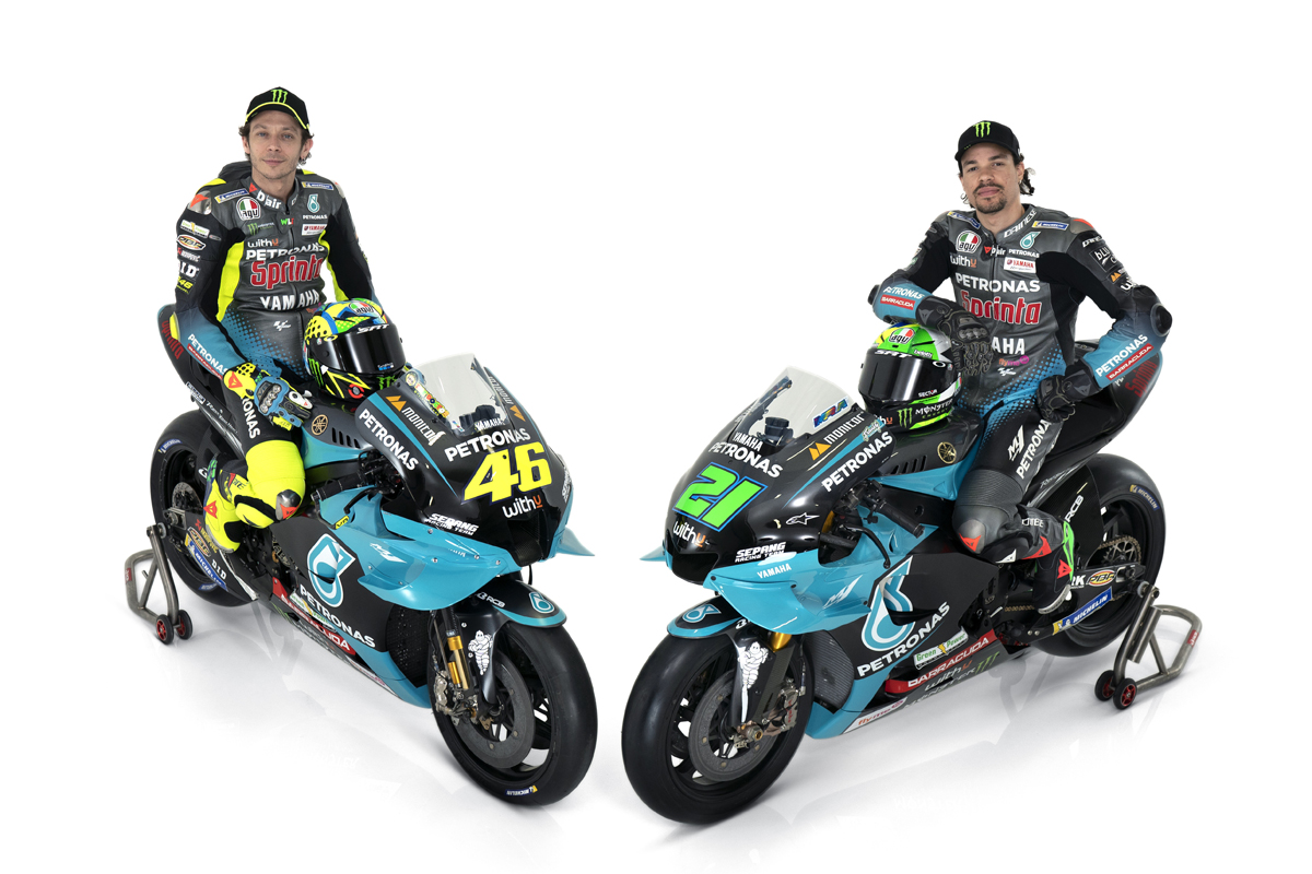 Valentino Rossi y Franco Morbidelli forman la dupla 100% italiana del equipo Petronas SRT Yamaha.