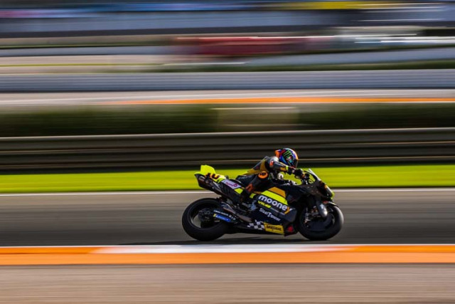 Luca Marini ha terminado con el mejor tiempo del día en el test oficial de MotoGP de postemporada.