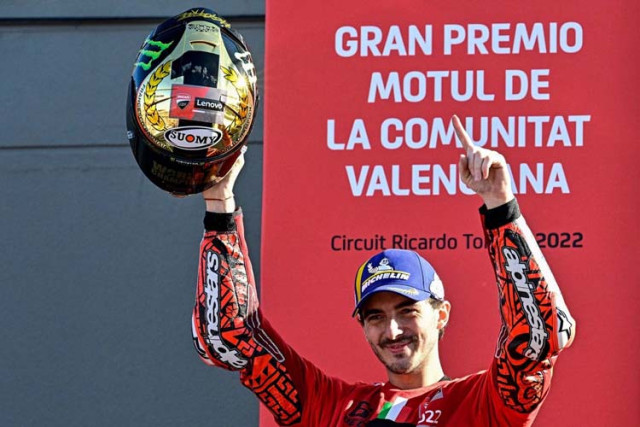 Pecco Bagnaia ha terminado noveno en Valencia y ya es el nuevo campeón del Mundo de MotoGP.
