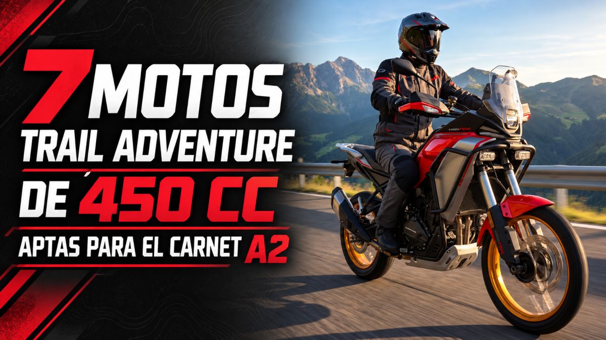 7 motos trail adventure de 450 cc aptas para el carnet A2