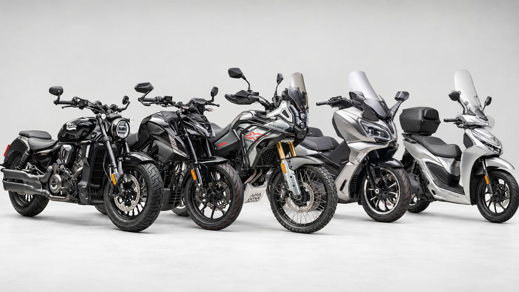 CYCLONE prepara cinco novedades para EICMA 2026: trail, custom, naked y scooters con más tecnología